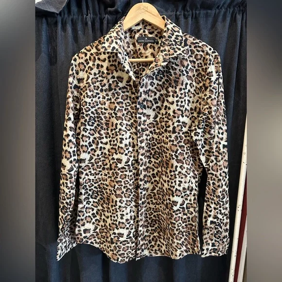 Jack London 💯% cotton leopard print shirt 🐆 - Picture 1 of 6
